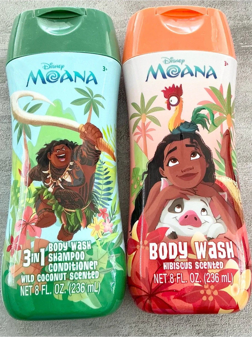 🆕 Moana Hibiscus Body Wash and Wild Coconut 3 in 1 Body Wash, Shampoo, and Cond